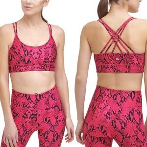 DKNY Sport Women's Snake-Embossed Sports Bra